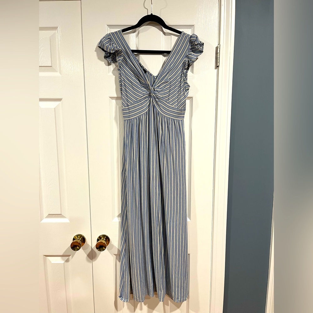 Striped midi dress
